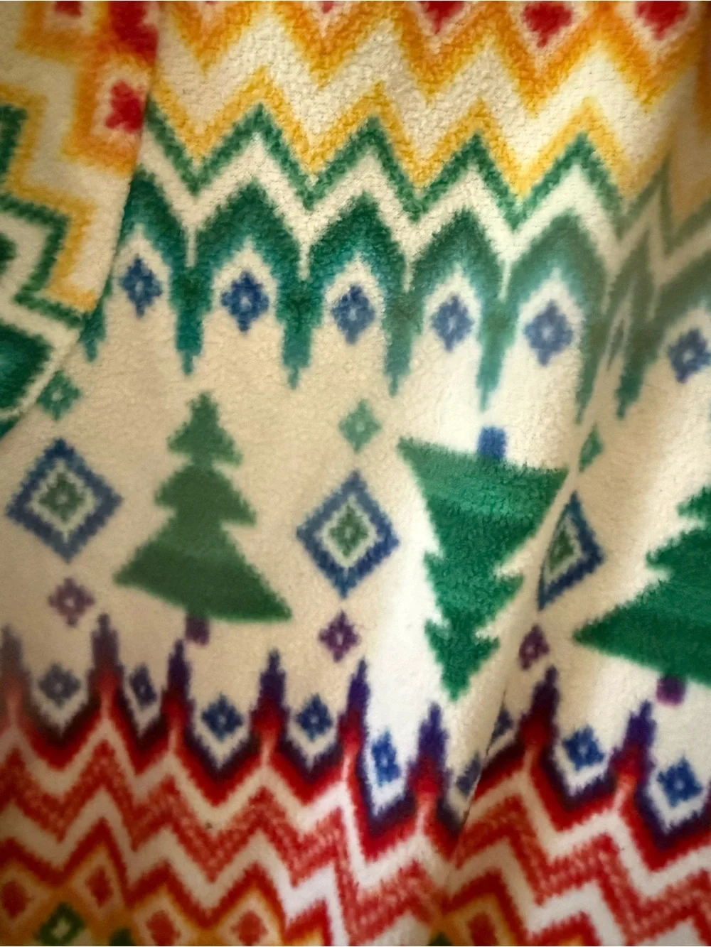 Old Navy White Multi Kids Tree Print Fleece Pajama Onesie